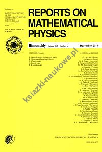 Reports on Mathematical Physics 84/3 Pergamon